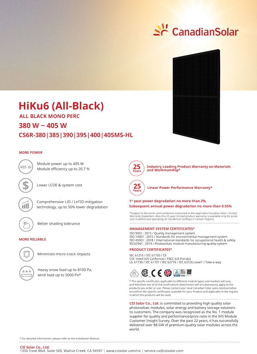6kW Solar Array + Inverter